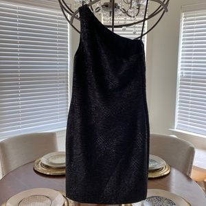 Black one shoulder dress
